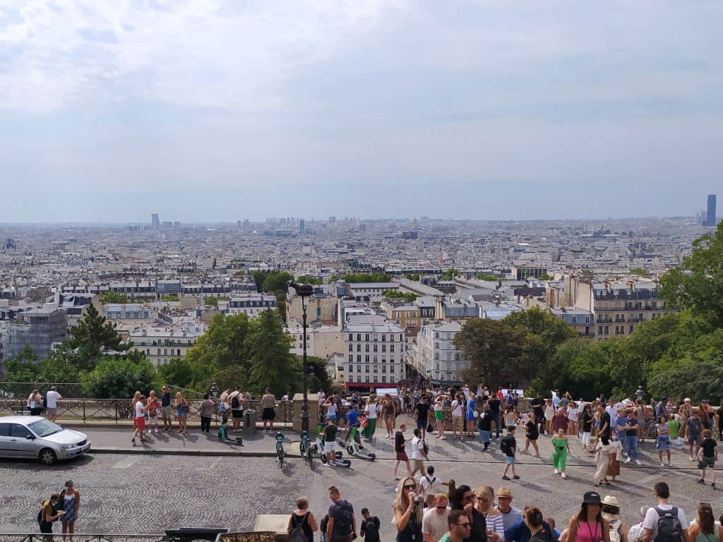 La vista di Parigi da Monmartre